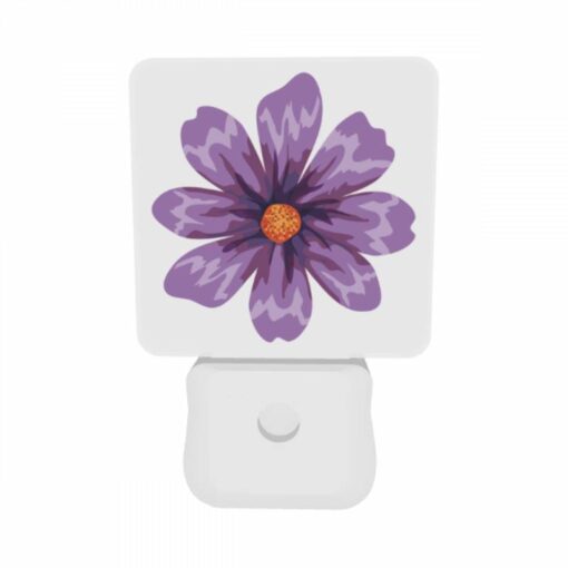 Night Light Set Of 2, A Purple Flower With An Orange Center. -Acrylic Night Light Shop 81cadc23ae939fd3ba55cb21d7a70f7a0a438bf3