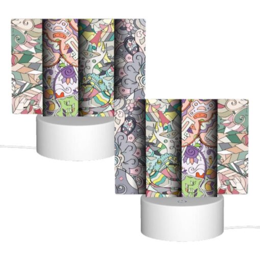 Rectangular Acrylic Night Light, Four Colorful And Artistic Designs Are Displayed In A Row. -Acrylic Night Light Shop 81ec321f977219c9ec29935a159151d17d397aa1