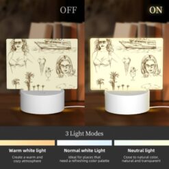 Rectangular Acrylic Night Light, A Woman Is Shown With A Cone Of Ice Cream. -Acrylic Night Light Shop 81f8d2a5564e5d989abe7f36a2e41c1ba96bccd6