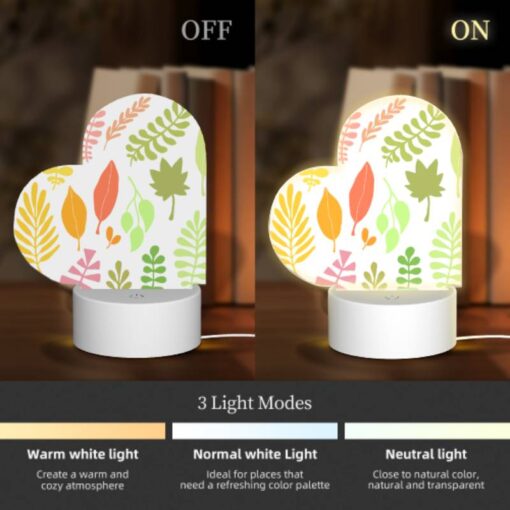 Love Acrylic Night Light, A Collection Of Leaves In Various Colors. -Acrylic Night Light Shop 81fc09a1dec8429c9d525d6944b139cfcd434ee9