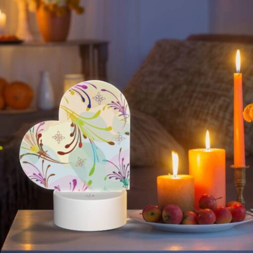 Love Acrylic Night Light, A Colorful Floral Pattern With A Variety Of Colors And Shapes. -Acrylic Night Light Shop 81fe982a9f39fa26cd9c2a7a3e9c63eecd0e7787