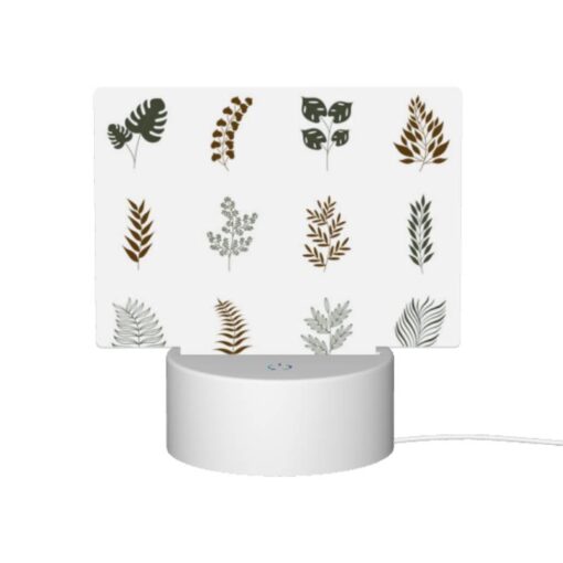 Rectangular Acrylic Night Light, A Collection Of Different Types Of Leaves. -Acrylic Night Light Shop 82120fab2196bfe89e398b0b609ef599fbade1fc
