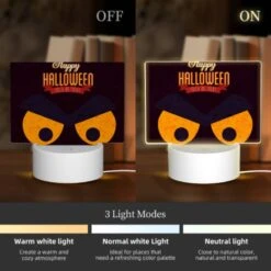 Rectangular Acrylic Night Light, A Happy Halloween Sign With A Scary Face. 2 Rectangular Acrylic Night Light, A Happy Halloween Sign With A Scary Face. -Acrylic Night Light Shop 82434eeca435fb2f9ec28c7ca5ae5caf7806b163