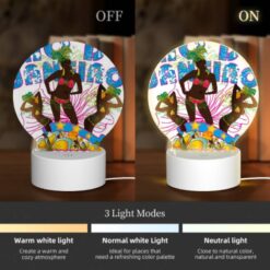 Round Acrylic Night Light, A Colorful Advertisement Featuring A Woman In A Bikini. -Acrylic Night Light Shop 824681b4553300652cc6e92f5bf87515e25a94cd