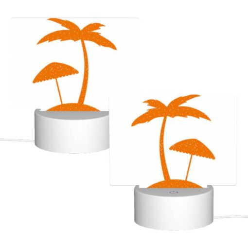 Rectangular Acrylic Night Light, A Picture Of A Palm Tree With A Beach Umbrella. -Acrylic Night Light Shop 8248df4e4be08eb3bc5eb1fc714aaeff15a1294c