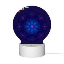 Round Acrylic Night Light, A Blue And Pink Geometric Flower. -Acrylic Night Light Shop 8291134394f231231c82a8a8db33e2f50a8e18f0