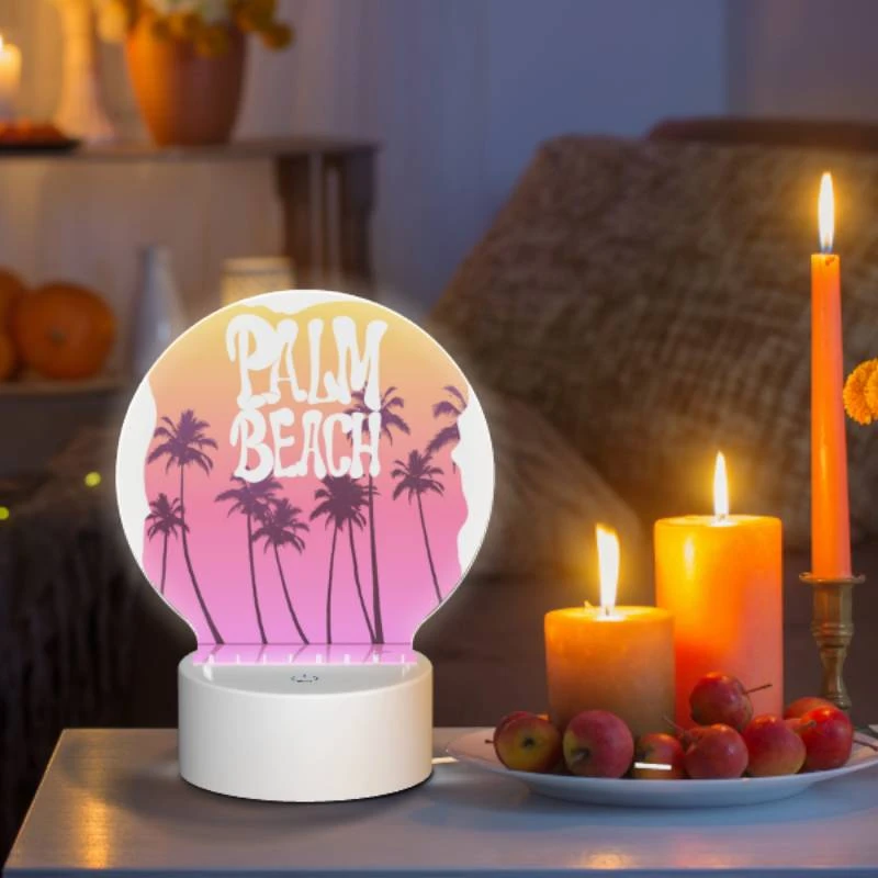 Round Acrylic Night Light, A colorful poster of a beach in California. Round Acrylic Night Light, A Colorful Poster Of A Beach In California. -Acrylic Night Light Shop 837d412c70f782183525b11add5eb163a5d9f480