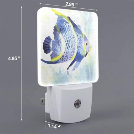 Night Light Set Of 2, A Blue And Yellow Fish With A Black Tail. -Acrylic Night Light Shop 83a13d819f5312d07bdf2acc96ca75991abf8fd6