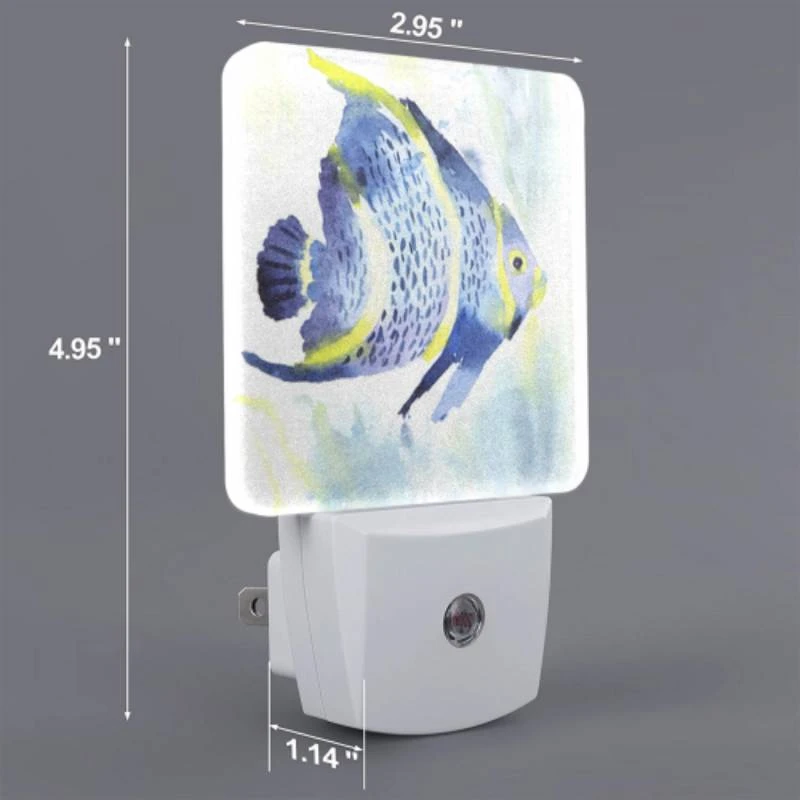 Night Light Set of 2, A blue and yellow fish with a black tail. Night Light Set Of 2, A Blue And Yellow Fish With A Black Tail. -Acrylic Night Light Shop 83a13d819f5312d07bdf2acc96ca75991abf8fd6