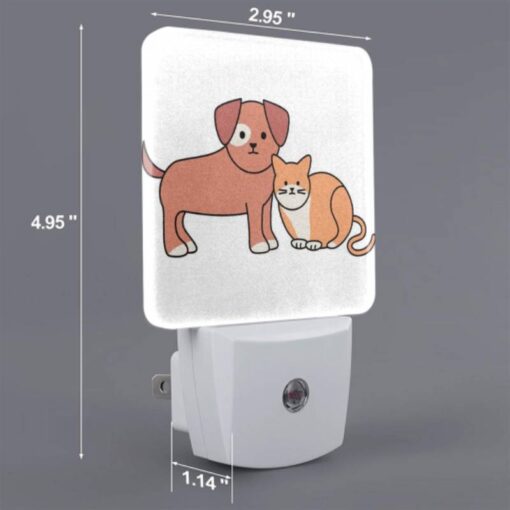 Night Light Set Of 2, A Dog And A Cat Are Sitting Next To Each Other. -Acrylic Night Light Shop 83d139e99fa7bb89830d775e74d6bb59f7bd908d