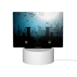 Rectangular Acrylic Night Light, A Halloween Scene With A Moon -Acrylic Night Light Shop 8431261aaa36767e8eaad7842dda3f48306f32cb