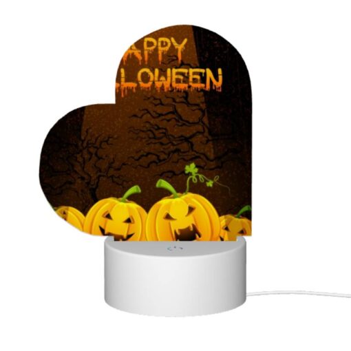 Love Acrylic Night Light, A Poster With A Pumpkin And The Words "Happy Halloween" On It. -Acrylic Night Light Shop 84db555620a059efc63a1e1e4de1afe558442a1b