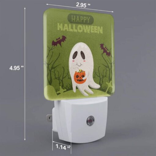 Night Light, A Cartoon Ghost Holding A Pumpkin. -Acrylic Night Light Shop 853070a698db09d343c490a7a2b21fff71f680a7