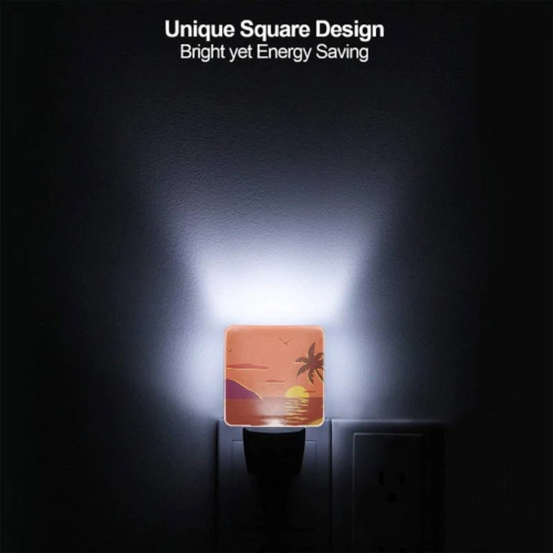 Night Light Set of 2, A sunset with a palm tree and birds in the sky. Night Light Set Of 2, A Sunset With A Palm Tree And Birds In The Sky. -Acrylic Night Light Shop 85813054c03545098a8a564eec31498da6e72038