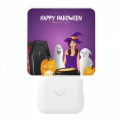 Night Light, A Woman In A Witch's Hat Is Standing Next To A Cauldron Filled With Pumpkins. -Acrylic Night Light Shop 85af3cfd00457401bf28bf3d8979a29e1fbbe8e3