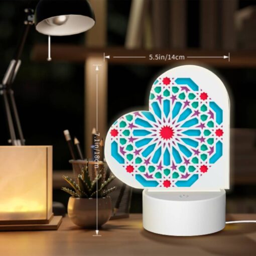 Love Acrylic Night Light, A Blue And Green Star Pattern. -Acrylic Night Light Shop 85b4584b7f214c39729e533e3c02f6c9af01a4a5
