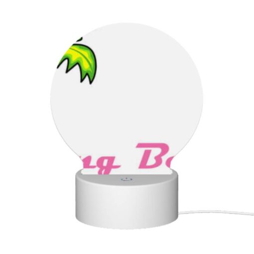 Round Acrylic Night Light, A Picture Of A Palm Tree With The Words "Long Beach" Written Underneath It. -Acrylic Night Light Shop 85d66775b85c0936465747bd3348686a9c20dfde