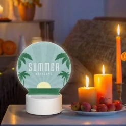 Round Acrylic Night Light, A Poster Advertising Summer Holidays. -Acrylic Night Light Shop 8600416f73fc8e6fa9e2de6b62f50346b15e4ee5