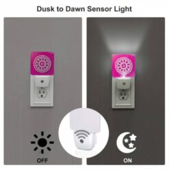Night Light Set Of 2, A White Snowflake Design On A Pink Background. -Acrylic Night Light Shop 8606e371164ac0c1e45014377c359357e32179b3