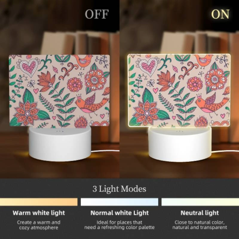 Rectangular Acrylic Night Light, A colorful bird is sitting on a branch. Rectangular Acrylic Night Light, A Colorful Bird Is Sitting On A Branch. -Acrylic Night Light Shop 8675eccd93e2c7fea880e732ca9190b9293e2f20