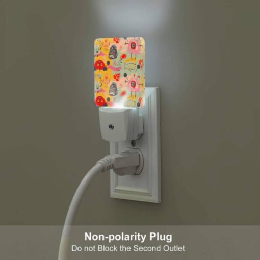 Night Light Set Of 2, A Colorful And Whimsical Pattern Featuring A Variety Of Animals And Objects. -Acrylic Night Light Shop 86788d5b46773e1489e7e0aaaab864f430b66d94