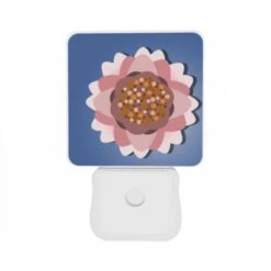 Night Light Set Of 2, A Pink Flower With Yellow Pollen In The Center. -Acrylic Night Light Shop 86dc6e949a911082adf944dad5e383fa71c2bf7f