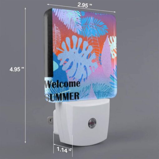 Night Light, A Colorful Image Of A Tropical Forest With The Words "welcome Summer" Written In The Bottom Right Corner. -Acrylic Night Light Shop 877aa20a8ecf40d3fec9bfb2b8b3a5c06d814c40