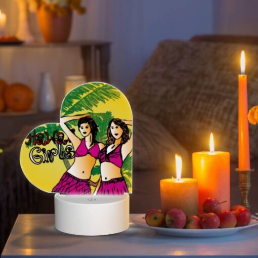 Love Acrylic Night Light, Two Women In Pink Bikinis Are Posing For A Picture. -Acrylic Night Light Shop 87ad1e0deb30da3eafff03d871f3f4601742b103