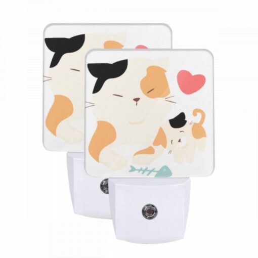 Night Light Set Of 2, A Cat And A Kitten Are Sitting Together. -Acrylic Night Light Shop 884745ea80d534f5724d9e25bf1a60cd75890bbf