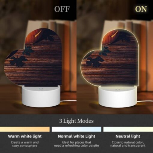 Love Acrylic Night Light, A Wooden Table With A Pumpkin On It. -Acrylic Night Light Shop 888bde5eede369ef2cbab8978e2c20951737535b