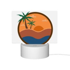 Rectangular Acrylic Night Light, A Sunset Scene With A Beach And Palm Trees. -Acrylic Night Light Shop 889951778336a087bac4feff0ba5ed4b666903c3