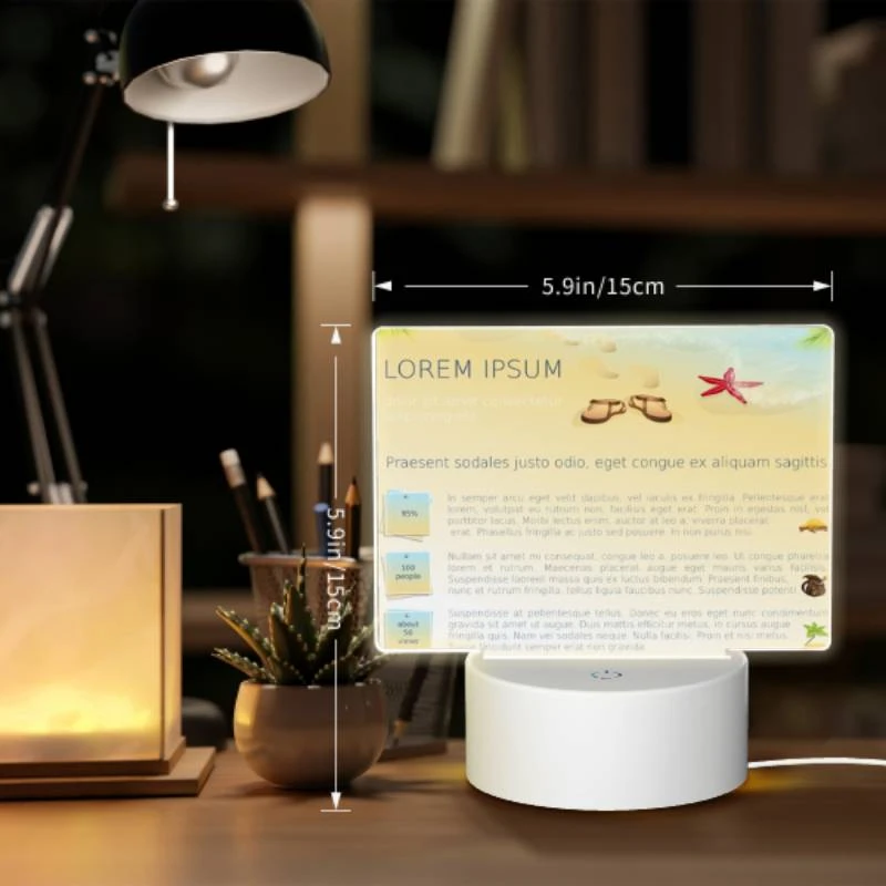 Rectangular Acrylic Night Light, A colorful poster with a beach theme and a starfish on it. Rectangular Acrylic Night Light, A Colorful Poster With A Beach Theme And A Starfish On It. -Acrylic Night Light Shop 88b70fec7ee618eabca287019983a02eeddb936d