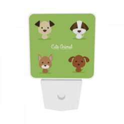 Night Light Set Of 2, Four Different Colored Dogs Are Shown In A Row. -Acrylic Night Light Shop 89637eca0f2d46e61c325847ac4a5d87eb731b8b