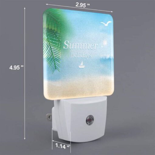 Night Light Set Of 2, A Picture Of A Beach With A Boat And Palm Trees. -Acrylic Night Light Shop 896b259ab2569b1ee9f4048fc042dfc1f2512d35