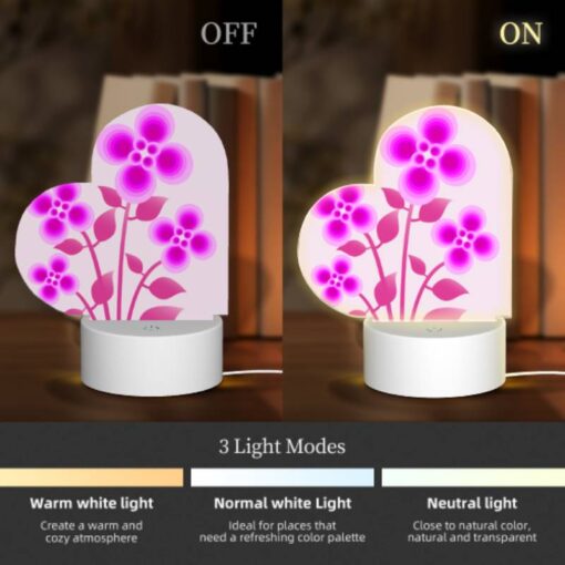 Love Acrylic Night Light, A Bouquet Of Pink Flowers With Purple Petals. -Acrylic Night Light Shop 89e8f17b3e5a641d378ceeaf2affb0bd614c1777