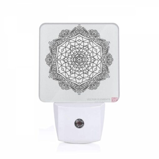 Night Light, A Black And White Drawing Of A Geometric Pattern. -Acrylic Night Light Shop 8a0f39f86030786b54ff2b7bd15843be673aa680