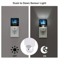 Night Light Set Of 2, A Witch Flies Over A Halloween Night Party. -Acrylic Night Light Shop 8a562d20e40eef94cd34bf294d64e54ad372aea8