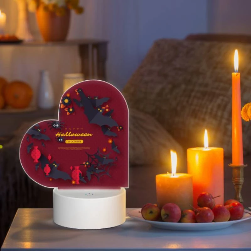 Love Acrylic Night Light, A colorful poster with bats and pumpkins on it. Love Acrylic Night Light, A Colorful Poster With Bats And Pumpkins On It. -Acrylic Night Light Shop 8a8ec1e455e98d82b92da68f7828685e0422a034