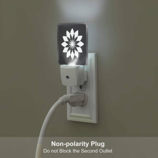 Night Light Set Of 2, A Black And White Flower Design. -Acrylic Night Light Shop 8b0ca3d375f76d1fb8a48ded39d9071ca19d22f1