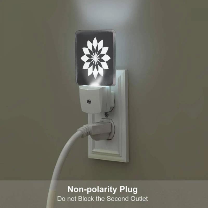 Night Light Set of 2, A black and white flower design. Night Light Set Of 2, A Black And White Flower Design. -Acrylic Night Light Shop 8b0ca3d375f76d1fb8a48ded39d9071ca19d22f1