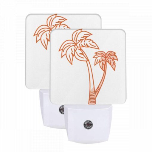 Night Light Set Of 2, A Drawing Of A Palm Tree With A Brown Trunk. -Acrylic Night Light Shop 8b50cd1800f40ee166e1e69c6d9139f933de7ab3