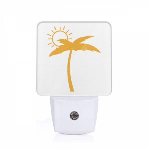 Night Light, A Sunny Day With A Yellow Sun And Two Palm Trees. -Acrylic Night Light Shop 8b5d4f3f21851d26a22805ba92614fe42118895d