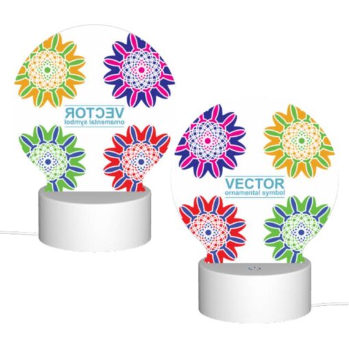 Round Acrylic Night Light, A Set Of Six Colorful Flower Designs. -Acrylic Night Light Shop 8bbcc7b0072fd9e3c5ca934ad0aab41d8493f73e