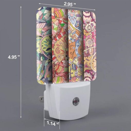 Night Light, Four Colorful And Intricate Designs Are Displayed Side By Side. -Acrylic Night Light Shop 8bcd69d102eeb53ffffce3402d0f14997fd5609a