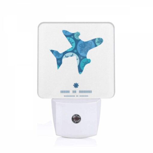 Night Light, A Blue And White Airplane With A Snowflake Pattern On The Tail. -Acrylic Night Light Shop 8bd1cdae2c69ed853a01c86d8e6dfa69baca4be5