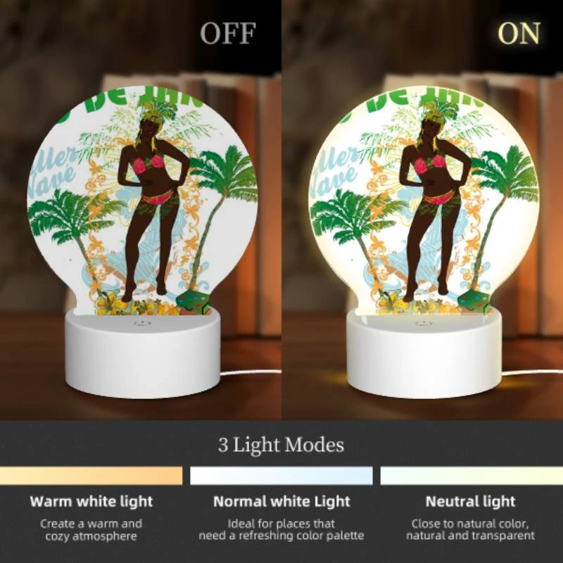 Round Acrylic Night Light, A woman in a bikini poses for a poster advertising Rio de Janeiro. Round Acrylic Night Light, A Woman In A Bikini Poses For A Poster Advertising Rio De Janeiro. -Acrylic Night Light Shop 8c2013f9e56e4dbdd34e9f3790ca0f624b1cec60