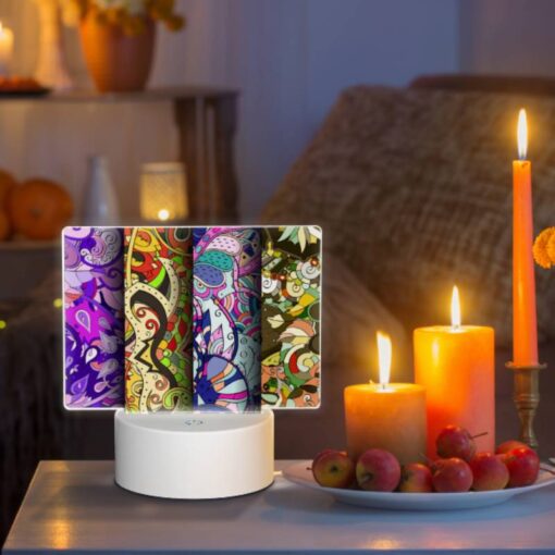 Rectangular Acrylic Night Light, Four Different Colored Designs Of A Leaf. -Acrylic Night Light Shop 8c51486eabeb14cb14adb9a8ce63ed0a91a67240