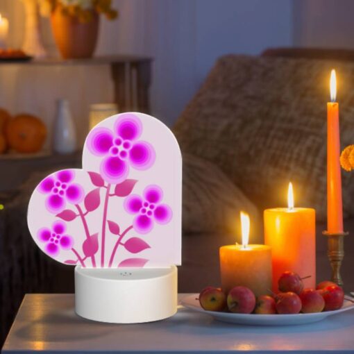 Love Acrylic Night Light, A Bouquet Of Pink Flowers With Purple Petals. -Acrylic Night Light Shop 8c824eeb6c559a515fad2f8d481210f582f90561