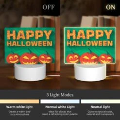 Rectangular Acrylic Night Light, Three Pumpkins With Smiling Faces On Them 2 Rectangular Acrylic Night Light, Three Pumpkins With Smiling Faces On Them -Acrylic Night Light Shop 8d6b904ea48491ea6c6f3662c2995effec0ba895