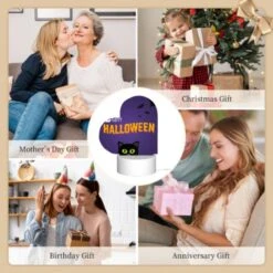 Love Acrylic Night Light, A Black Cat With Green Eyes Is Sitting In Front Of A Purple Background With Bats Flying Around. -Acrylic Night Light Shop 8d8357056ef2a64ec6815e849a97b2a7059dc271